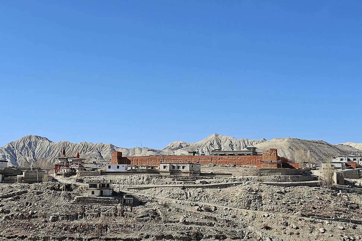The walled city of Lo Manthang in Upper Mustang